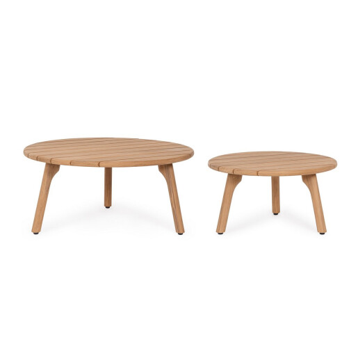 Set 2 masute lemn natur Garita 60x35.5 cm, 80x30.5 cm