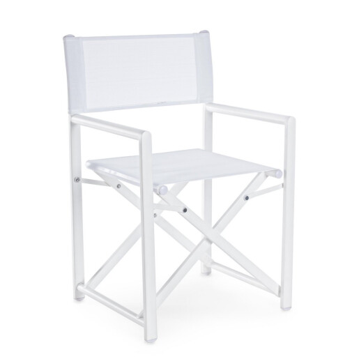 Set 2 scaune gradina alb Taylor 48x56x86 cm
