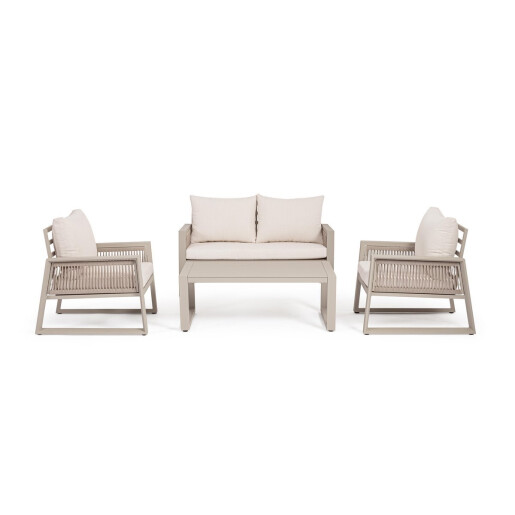 Set mobilier gradina Peyote 130x78x76.5 cm, 71x78x76.5 cm, 110x60x40 cm
