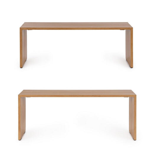 Set 2 masute aluminiu maro Piper 98x30.5x37.5 cm, 104x30.5x42.5 cm
