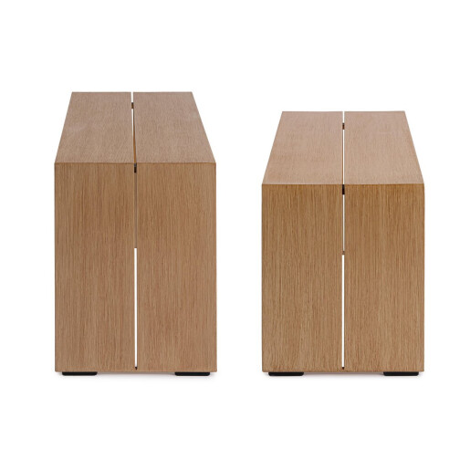 Set 2 masute aluminiu maro Piper 98x30.5x37.5 cm, 104x30.5x42.5 cm
