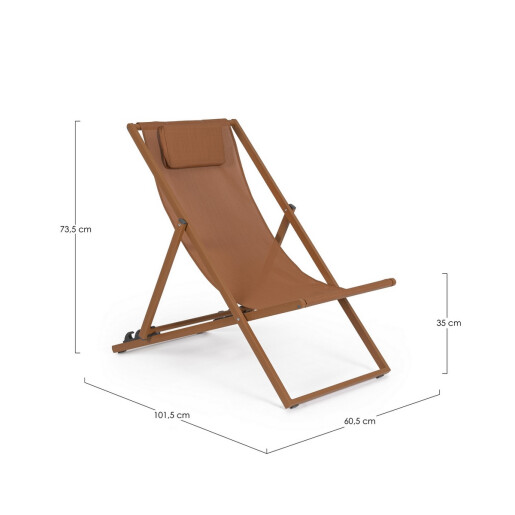 Set 4 scaune gradina maro pecan Taylor 60.5x101.5x73.5 cm