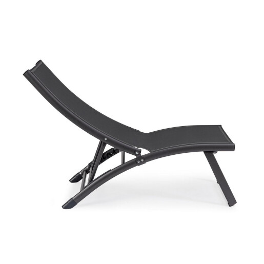 Set 2 fotolii gradina recliner gri antracit Taylor 53x166.5x90 cm