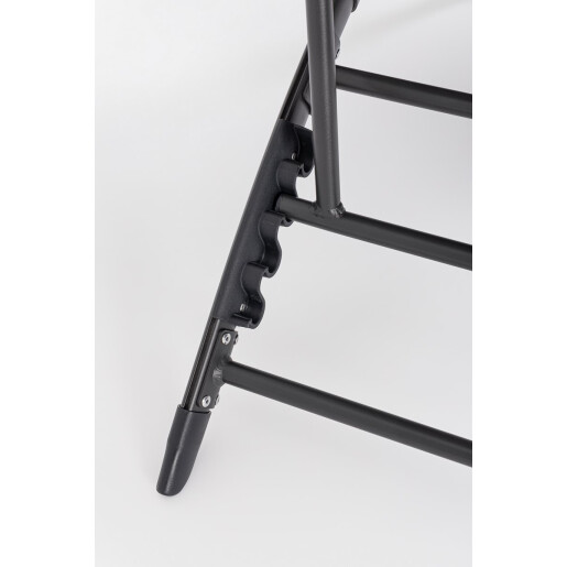 Set 2 fotolii gradina recliner gri antracit Taylor 53x166.5x90 cm