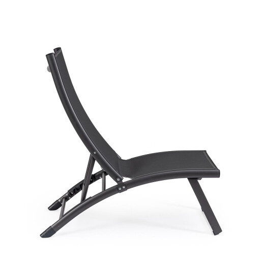 Set 2 fotolii gradina recliner gri antracit Taylor 53x166.5x90 cm