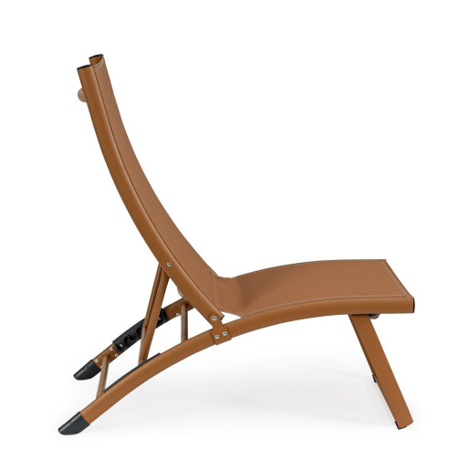 Set 2 fotolii gradina recliner maro pecan Taylor 53x166.5x90 cm