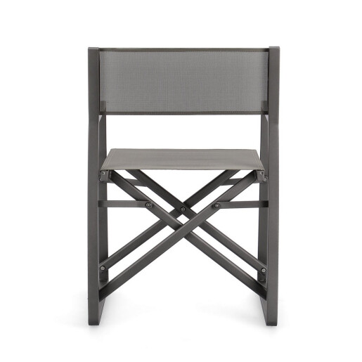 Set 2 scaune gradina gri antracit Konnor 55x50.5x84.5 cm