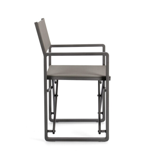 Set 2 scaune gradina gri antracit Konnor 55x50.5x84.5 cm