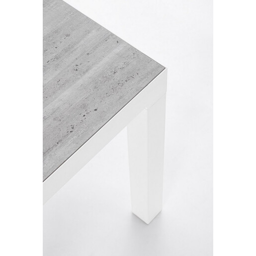 Masuta aluminiu alb ceramica gri  Kledi 50x50x46 cm