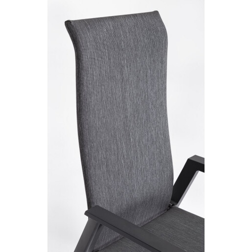 Set 4 scaune recliner gradina gri Ethan 59.5x72x111h