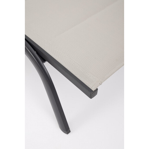 Set 4 sezlonguri taupe gri antracit Cleopas 61x192x96 cm