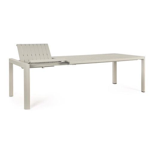 Masa extensibila aluminiu taupe Kiplin 180/240x100x77.5 cm