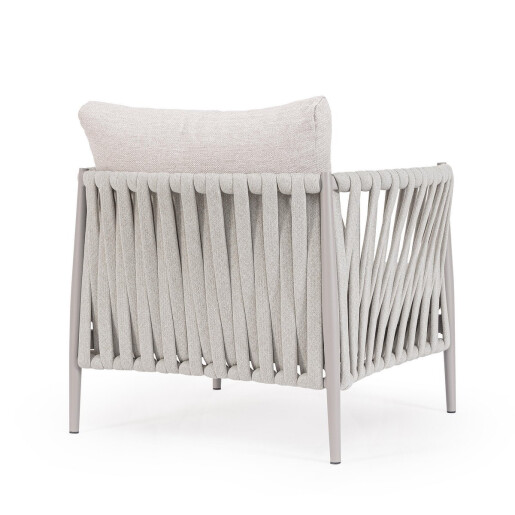 Fotoliu otel textil taupe Jacinta 97x83x87 cm