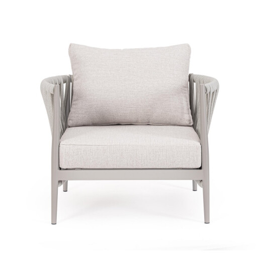 Fotoliu otel textil taupe Jacinta 97x83x87 cm