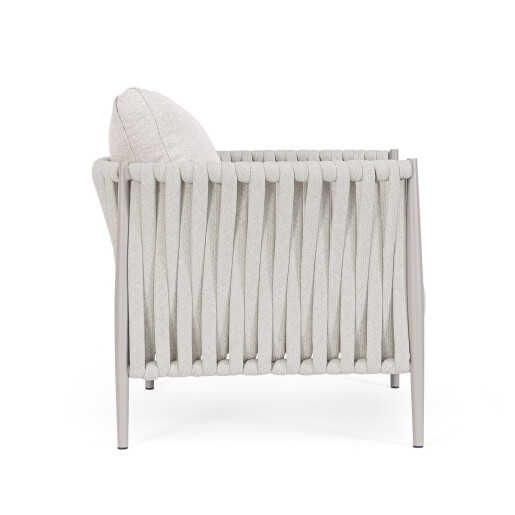 Fotoliu otel textil taupe Jacinta 97x83x87 cm