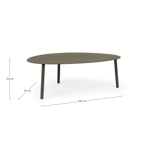 Masuta verde oliv Sparky 100x70x34 cm