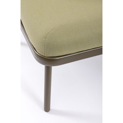 Set 2 fotolii aluminiu maro textil verde Harlow 73.5x77x80 cm