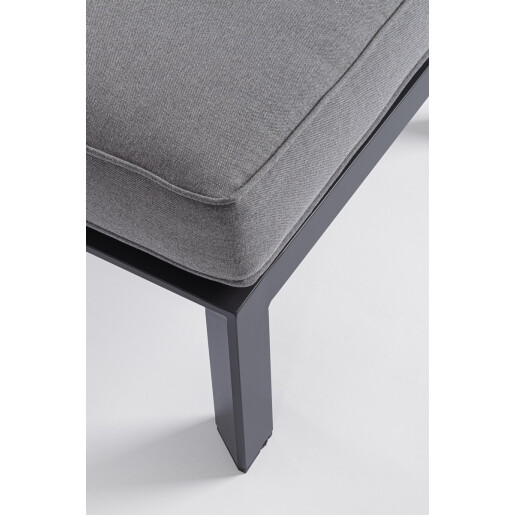 Banca aluminiu textil gri antracit Hendrix 120x45x41 cm