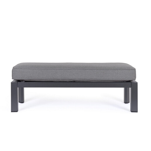 Banca aluminiu textil gri antracit Hendrix 120x45x41 cm