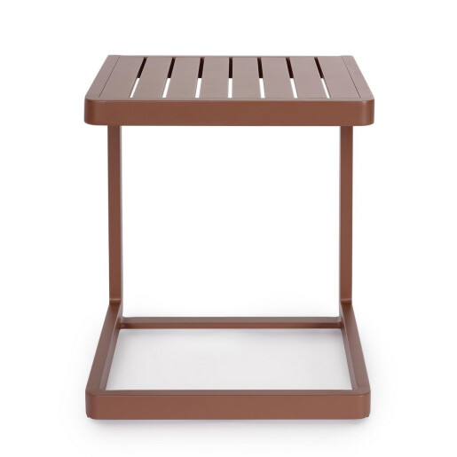 Set 2 masute aluminiu rosu barn Konnor 40x40x45 cm