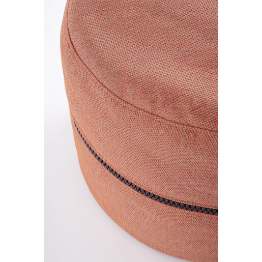 Puf textil caramiziu Gulizar 50x34 cm