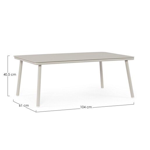 Masuta bej Spike 104x61x40.5 cm