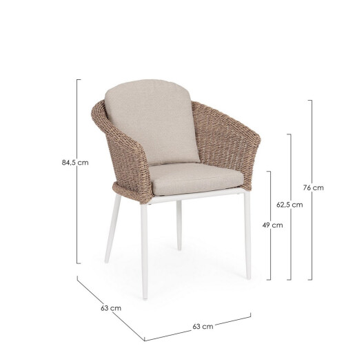 Set 2 scaune Oceana 63x63x84.5 cm