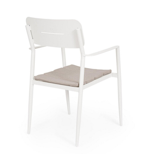 Set 4 scaune alb natur Nebula 55.5x58x85.5 cm