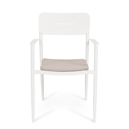Set 4 scaune alb natur Nebula 55.5x58x85.5 cm