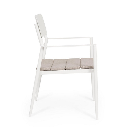Set 4 scaune alb natur Nebula 55.5x58x85.5 cm