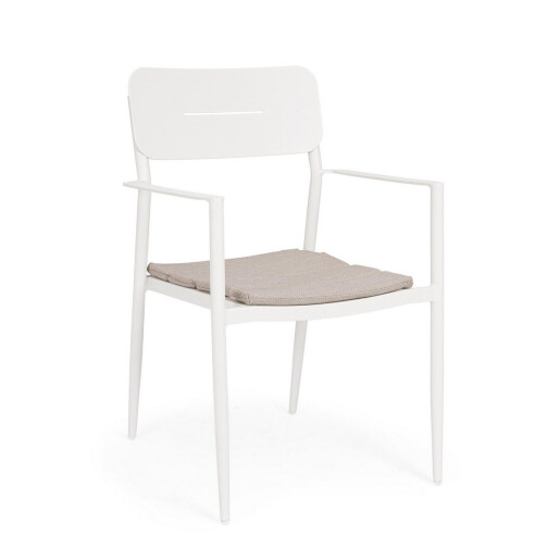 Set 4 scaune alb natur Nebula 55.5x58x85.5 cm