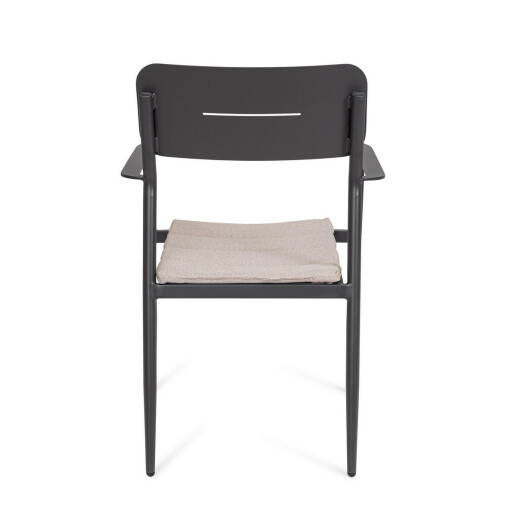 Set 4 scaune gri antracit bej Nebula 55.5x58x85.5 cm