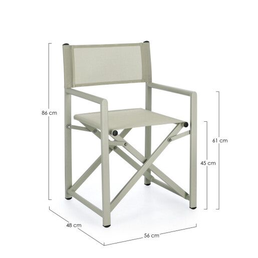Set 2 scaune gradina verde breeze Taylor 56x48x86 cm