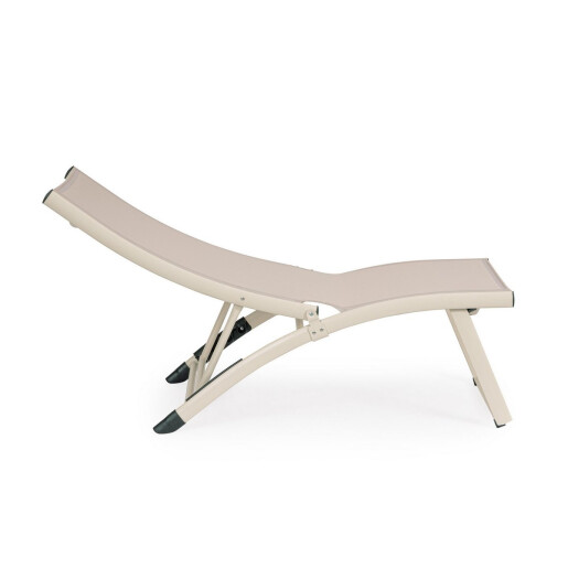 Set 2 fotolii recliner gradina taupe Taylor 53x166.5x90 cm