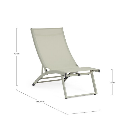 Set 2 fotolii recliner gradina verde breeze Taylor 53x166.5x90 cm
