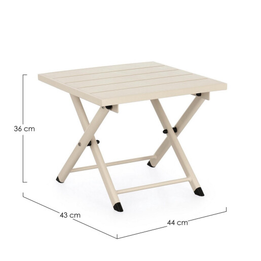 Masuta pliabila taupe Taylor 44x43x36 cm