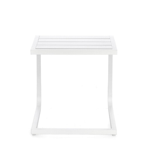 Masuta gradina aluminiu alb Taylor 40x40x41 cm