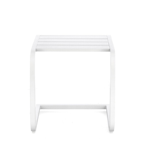 Masuta gradina aluminiu alb Taylor 40x40x41 cm