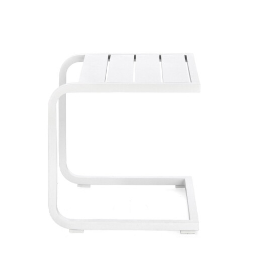 Masuta gradina aluminiu alb Taylor 40x40x41 cm