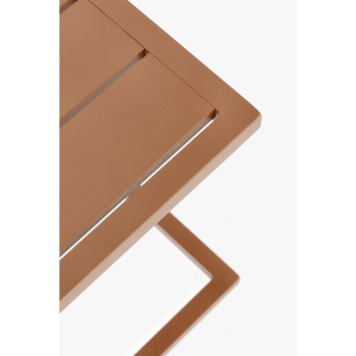 Set 2 masute gradina aluminiu maro pecan Taylor 40x40x41 cm