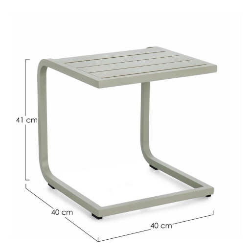 Set 2 masute gradina aluminiu verde breeze Taylor 40x40x41 cm