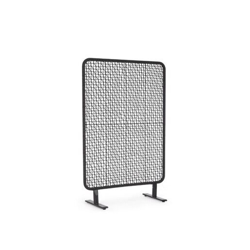 Paravan decorativ otel negru, gri charcoal Babilo 120x50x180h