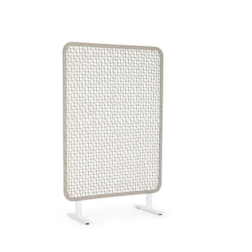 Paravan decorativ otel alb franghie gri Babilo 120x50x180h