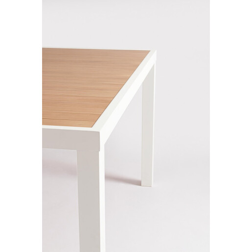 Masa aluminiu alb maro Hilija 136x136x75 cm
