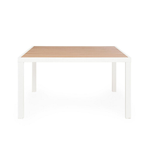 Masa aluminiu alb maro Hilija 136x136x75 cm