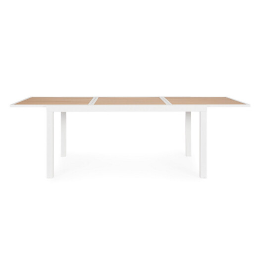 Masa extensibila aluminiu alb maro Hilija 160/240x90x75 cm