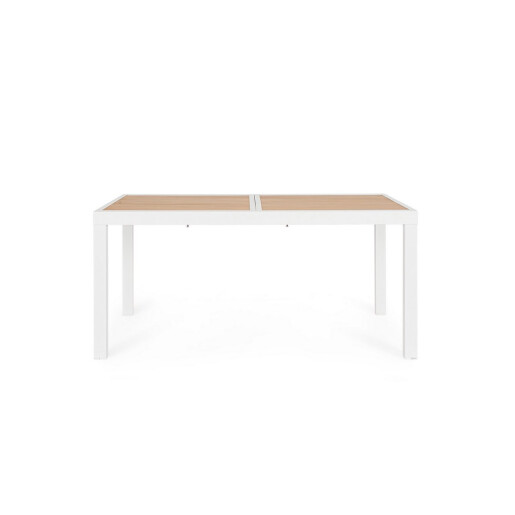 Masa extensibila aluminiu alb maro Hilija 160/240x90x75 cm