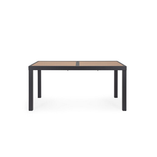 Masa extensibila aluminiu gri antracit maro Hilija 160/240x90x75 cm