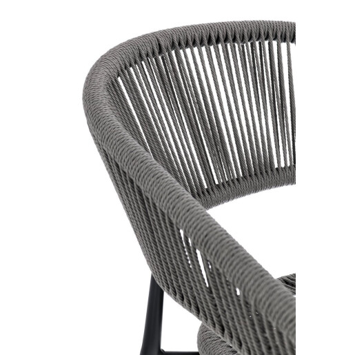 Set 4 scaune gri Algaida 62x64x76 cm