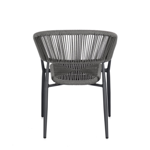Set 4 scaune gri Algaida 62x64x76 cm